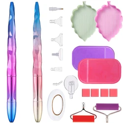 5D Diamond Painting Pen Tool Plating Point Drill Pens With Caly Wax Kits Diamond Embroidery Accessories Cross Stitch Rroller Set
