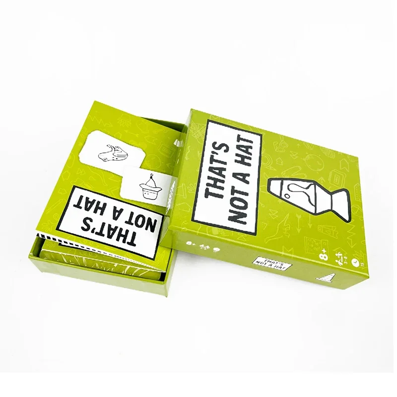 Conjunto exclusivo de jogo de festa feliz que não é um chapéu, jogo de tabuleiro superior com jogo de cartas básico estendido, jogo de mesa em inglês para 3-8 jogadores