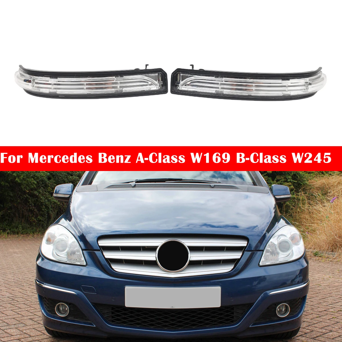 Left Right Side Wing Door Mirrors Indicator Turn Signal Lights For Mercedes-Benz A B Class W169 W245 A1698201121 A1698201221