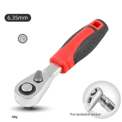 72-tooth Ratchet Socket Wrench Screwdriver Small Mini Quick Wrench 1/4 Inch Batch Head Socket Handle Spanner Hand Repair Tools