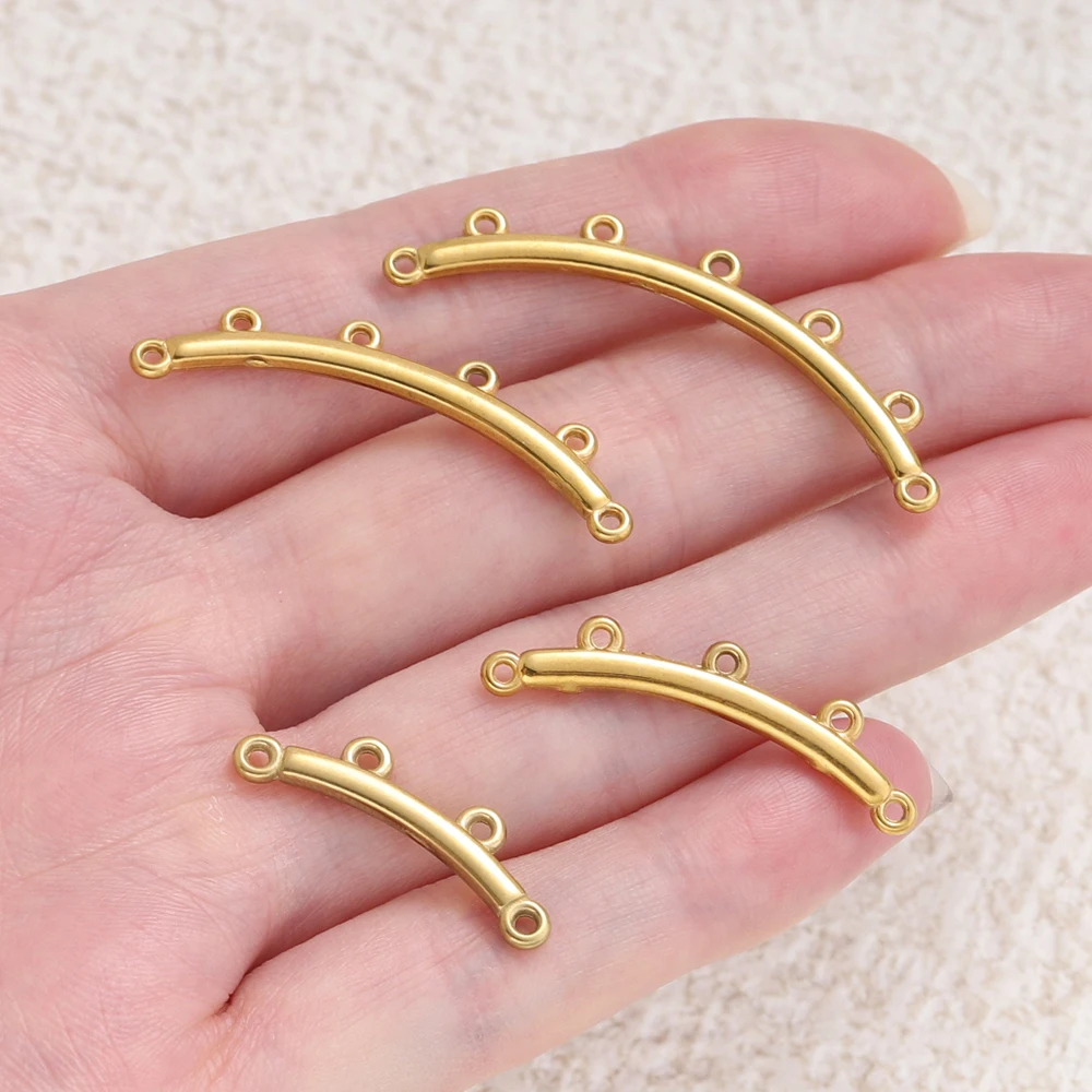5 pçs conector de aço inoxidável colar pulseira em camadas fecho jóias fazendo suprimentos para diy multi fio fecho acessórios