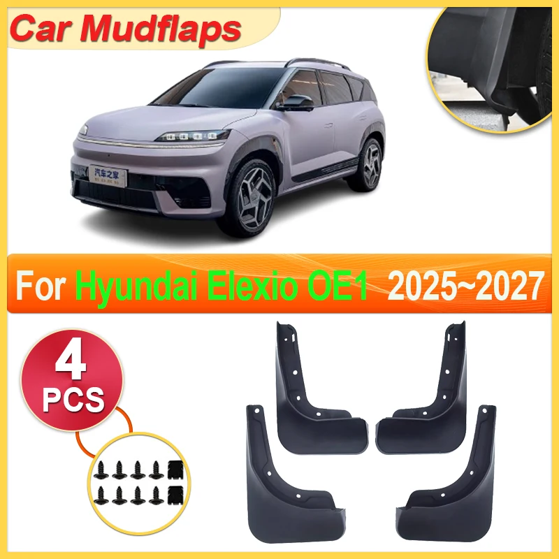 

For Hyundai Elexio OE1 Accessories 2025~2027 Car Mudguard Parts Mudflap Tool Splash Fender Flare Cover Guard Auto Mud protection