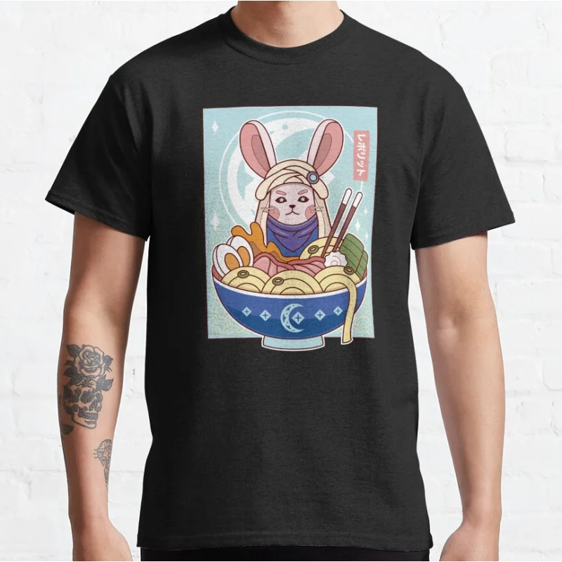 

cute Loporrits Japanese Ramen Final Fantasy video game Gift t shirt for man Large size Tops S-6XL 100% cotton printed Clothes