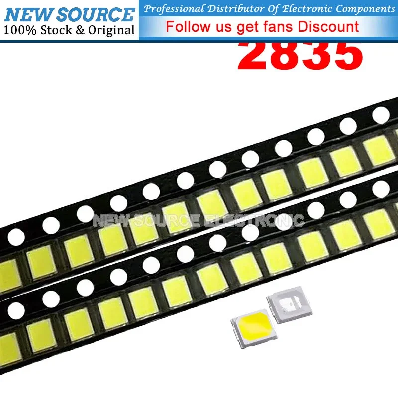 高輝度LED SMD 2835,3V, 6V, 9V, 18V, 36V,150ma,100ma,30ma,60ma,0.5W,1W, 0.2W, 3V 80ma,6000-6500k,1000個