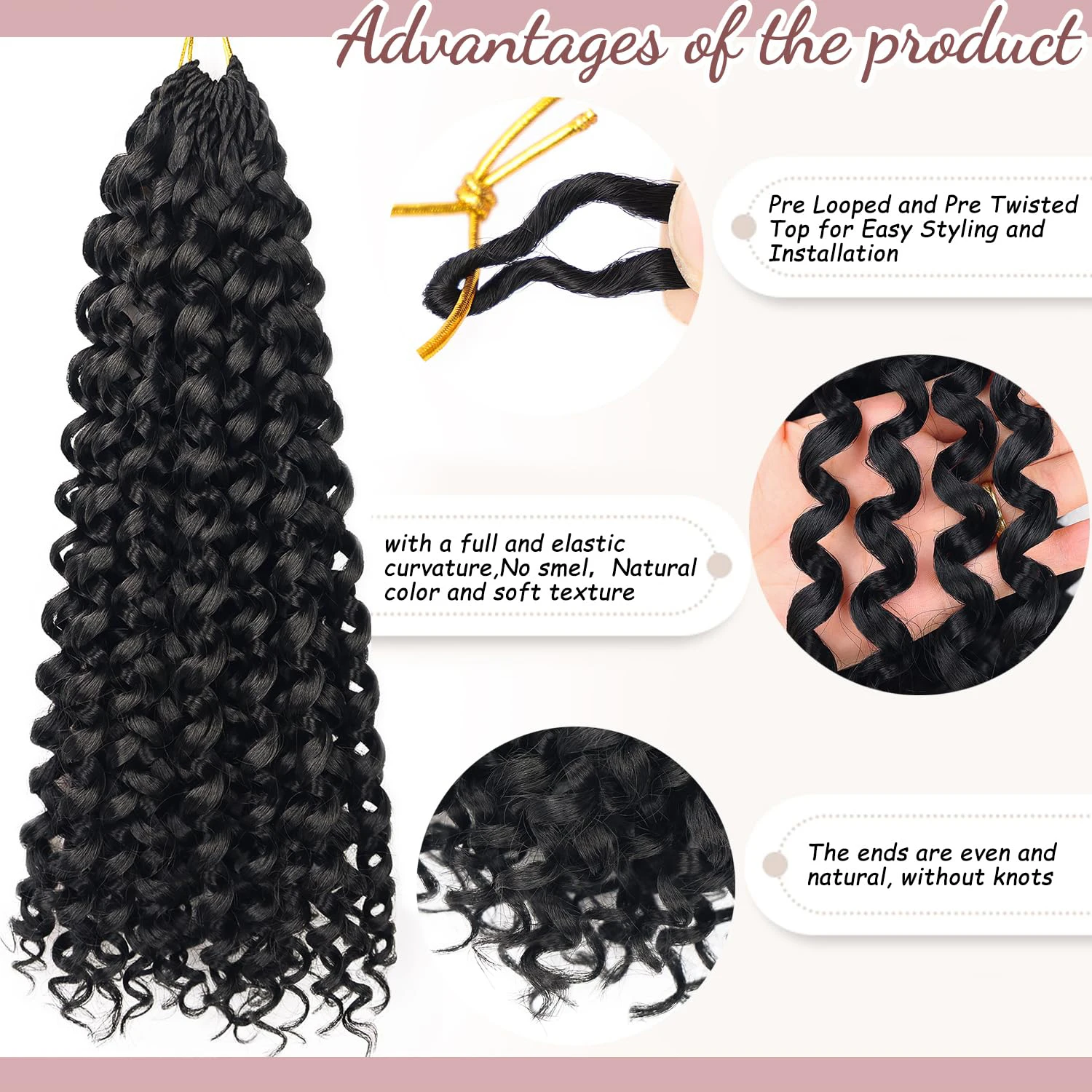 Rambut Keriting Crochet 10/12  - Board Game Yogi ulasan dan harga
