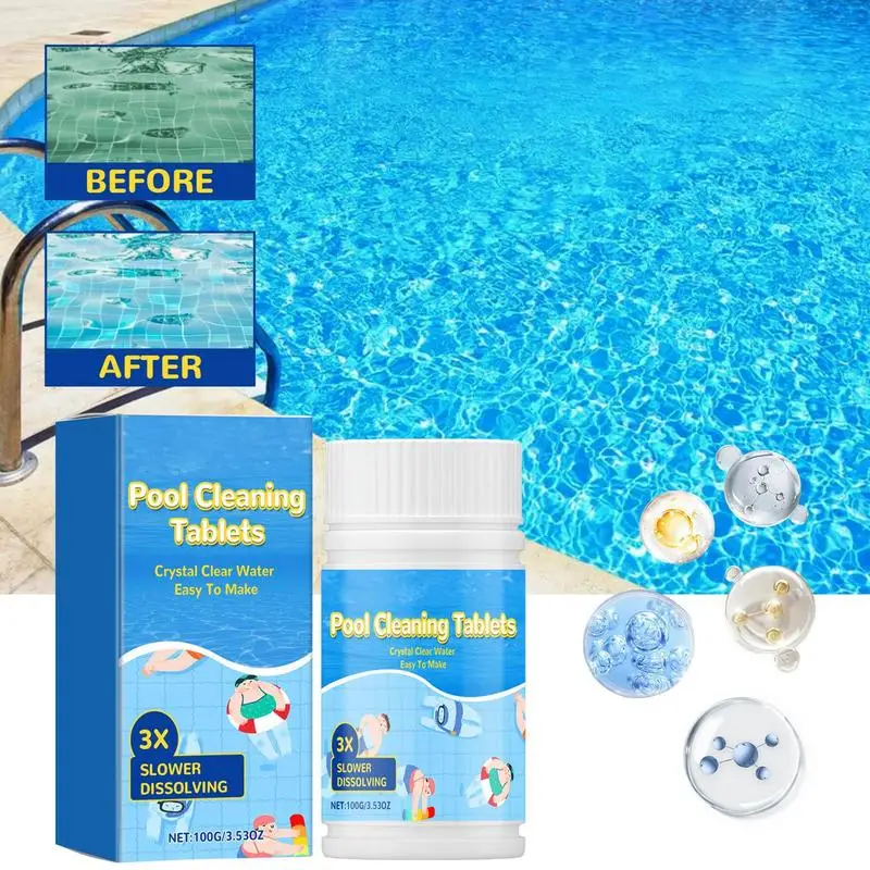 Swimming pool Effervescent Cleaning Tablets stain quality clarification deodorizing Tablets Swimming Pool Spa cleaning supplies