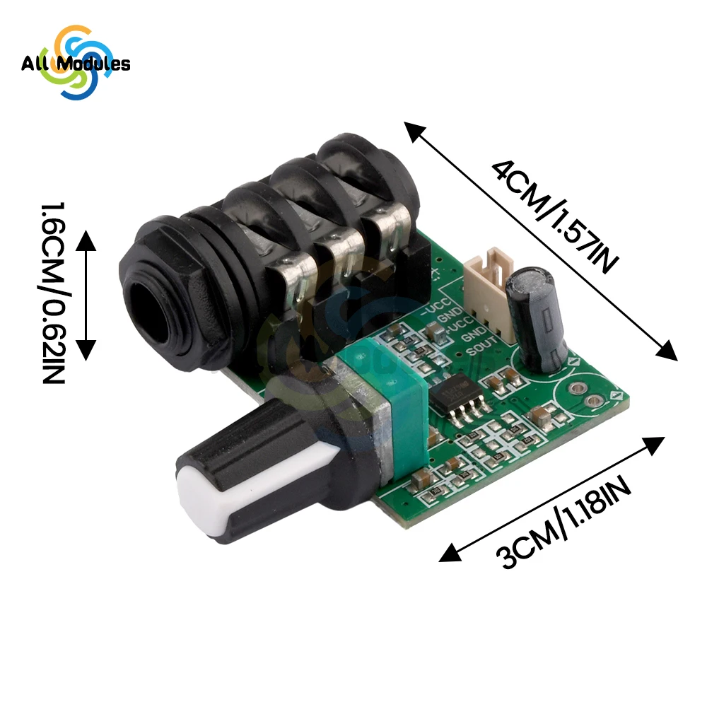 TL072 Op Amp High Impedance Preamplifier Preamp Pre-Amplifier Board for Guitar Instrument 12V24V