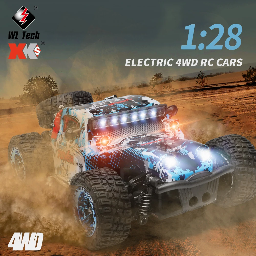 

WLtoys 284161 1:28 4WD RC Car With LED Lights 2.4G Radio Remote Control Car Off-Road Drift Monster Trucks Toys for Kids 2023 new