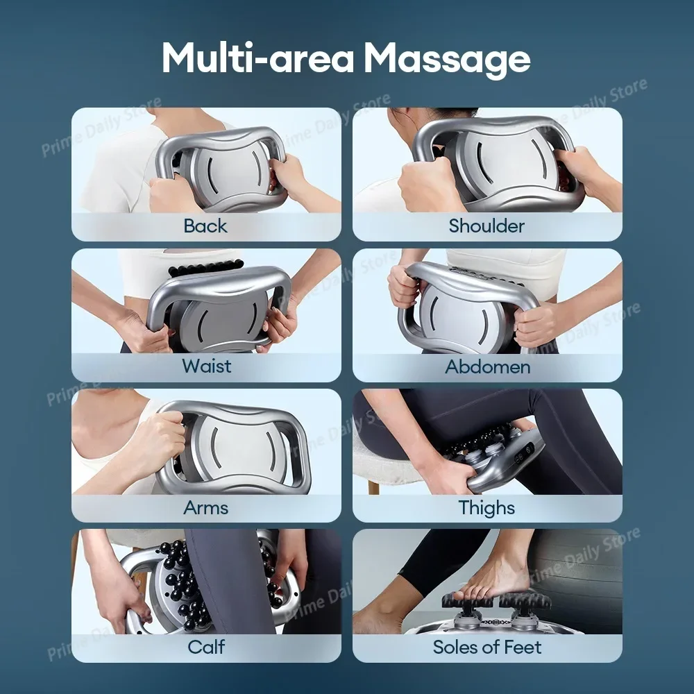 66-Heads Fascia Gun High-Frequency Vibration Body Massager Back and Waist Massager Neck Shoulder Massager Muscle Reliever