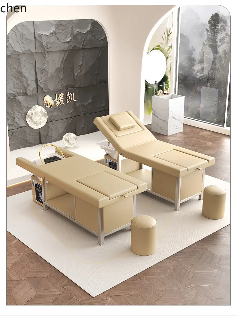 HT Hair Treatment Shampoo Bed Water Circulation Beauty Salon Barber Shop Electric Lifting Integrated Bed