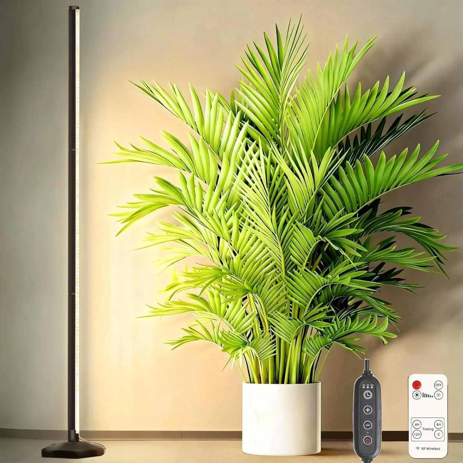 

65-дюймовый вертикальный светодиодный светильник для выращивания комнатных растений, полный спектр 48 Вт с таймером и регулируемой яркостью