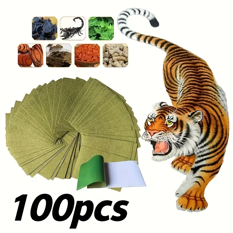 

100PCS Natural Mugwort Warm Patch, Suitable for Neck, Shoulder, Back and Joints - Gentle and Non Irritating, Long-lasting Warmth