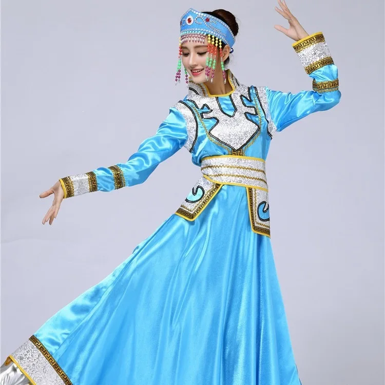 Mongolian Dance Costume Adult Female Mongolian Clothing Dance Long Skirt Ethnic Minority Inner Mongolia Performance Costume