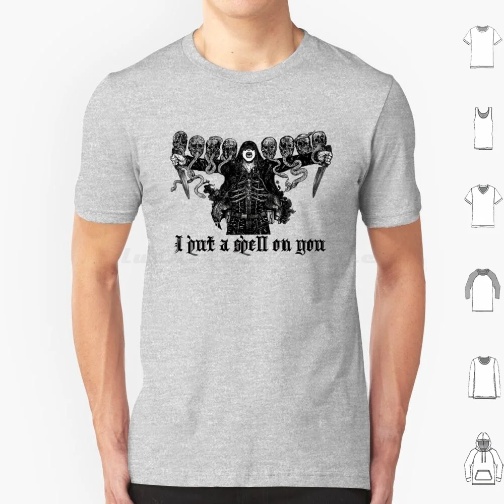 I Put A Spell On You T Shirt Cotton Men Women DIY Print Dorohedoro Metal Marilyn Manson Lyrics Emo Punk Hardcore Metalcore Dark