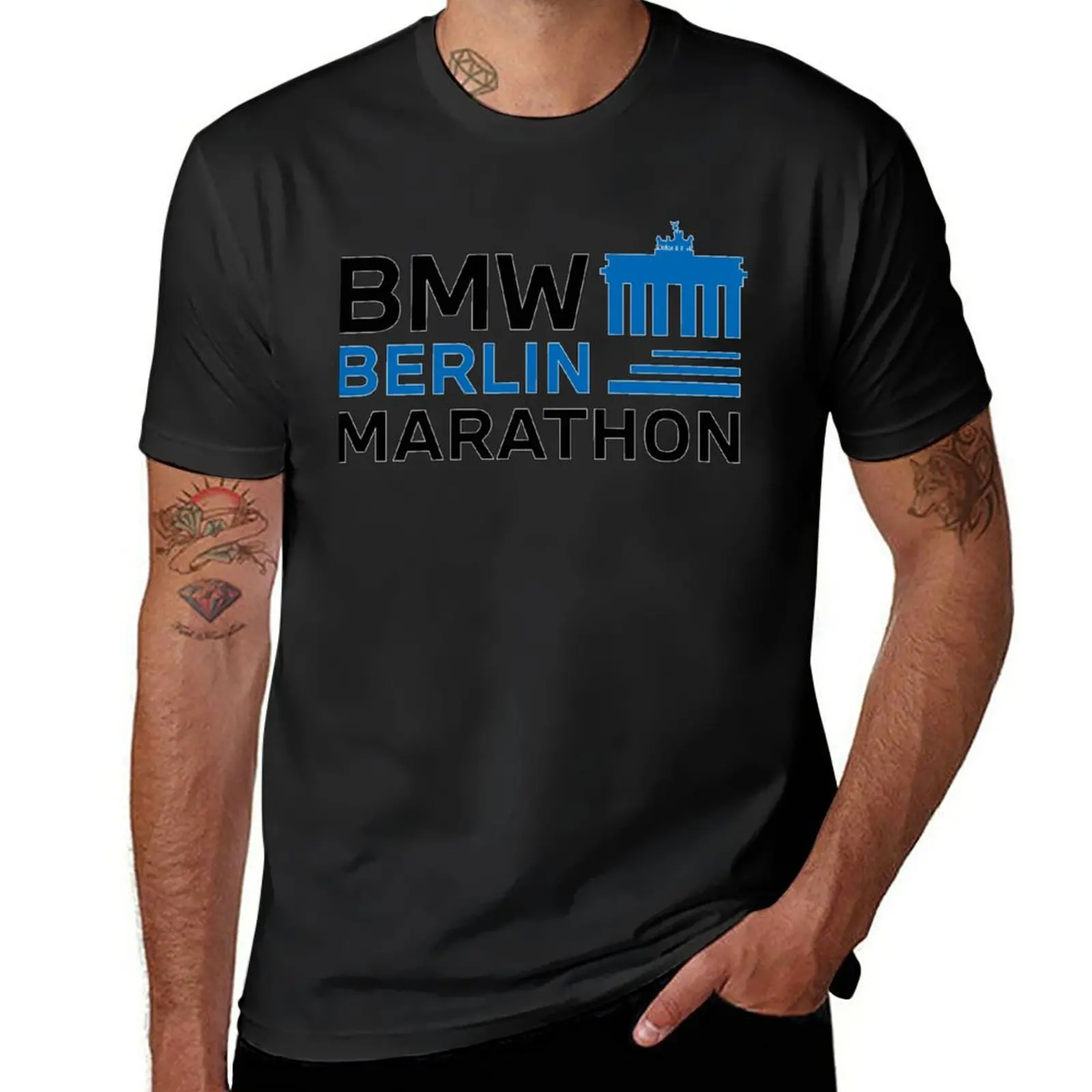 BERLIN MARATHON T-Shirt tops vintage clothes slim fit t shirts for men