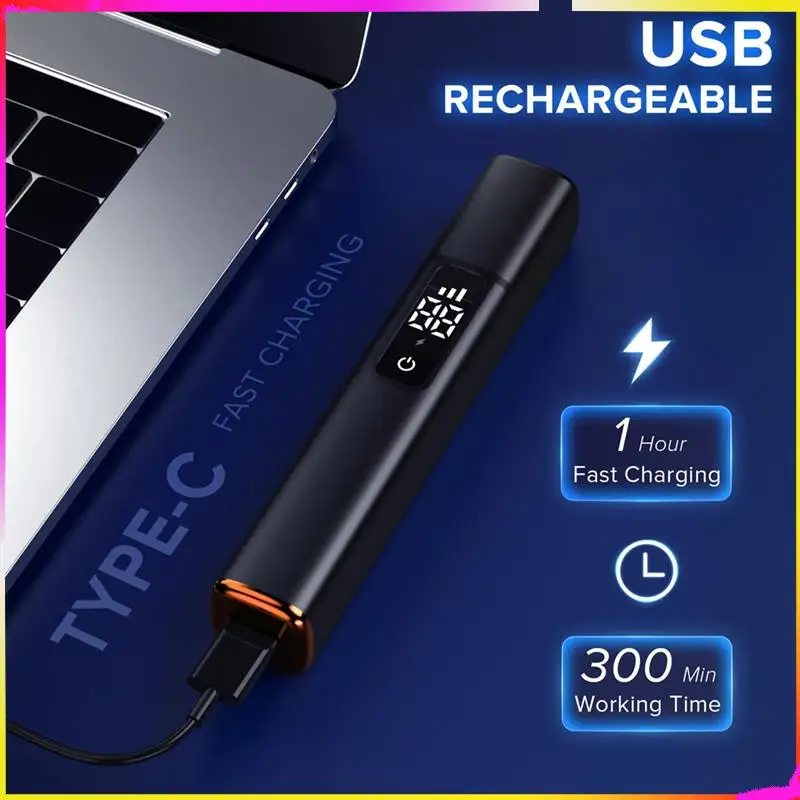 M04KจมูกผมTrimmerสําหรับชายUSBชาร์จหูจมูกผมTrimmerพร้อมจอแสดงผลLCD Professionalตัดเครื่องมือใช้งานง่าย-A