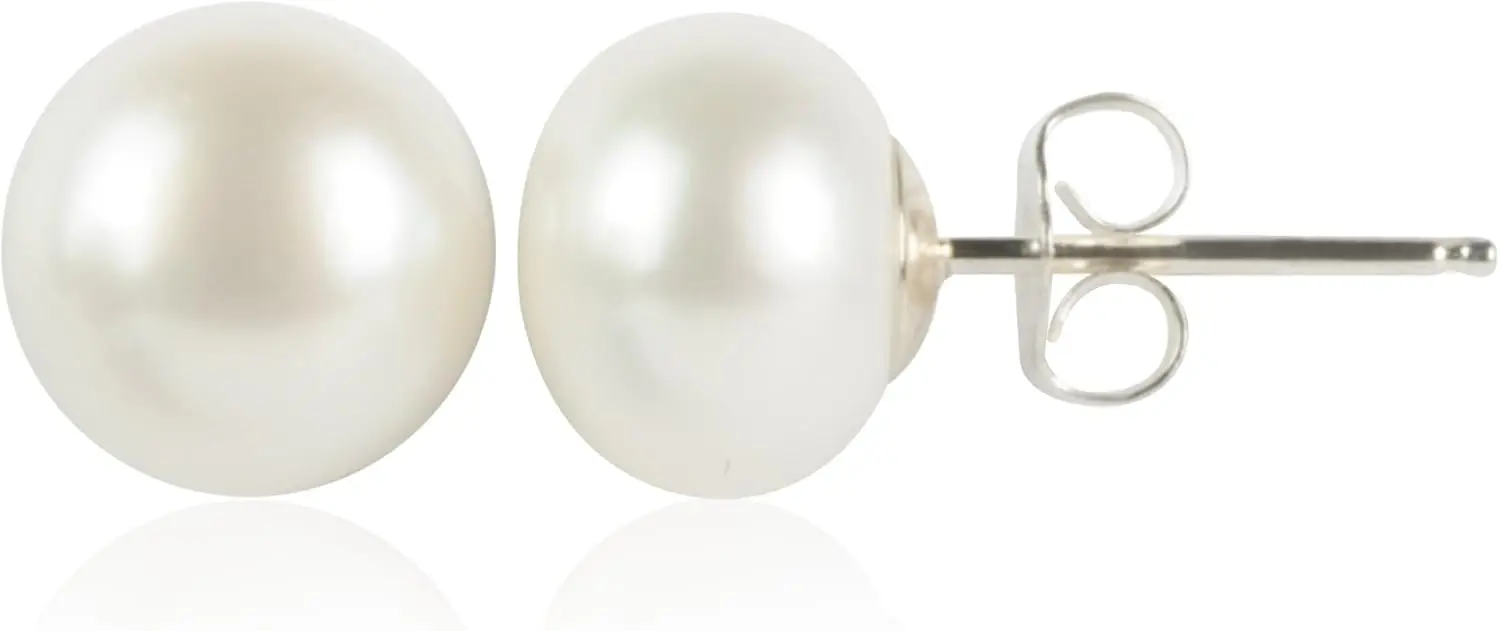 

Elegant Freshwater Pearl Stud Earrings, 5-12mm, Gift Box Included - Sterling Silver