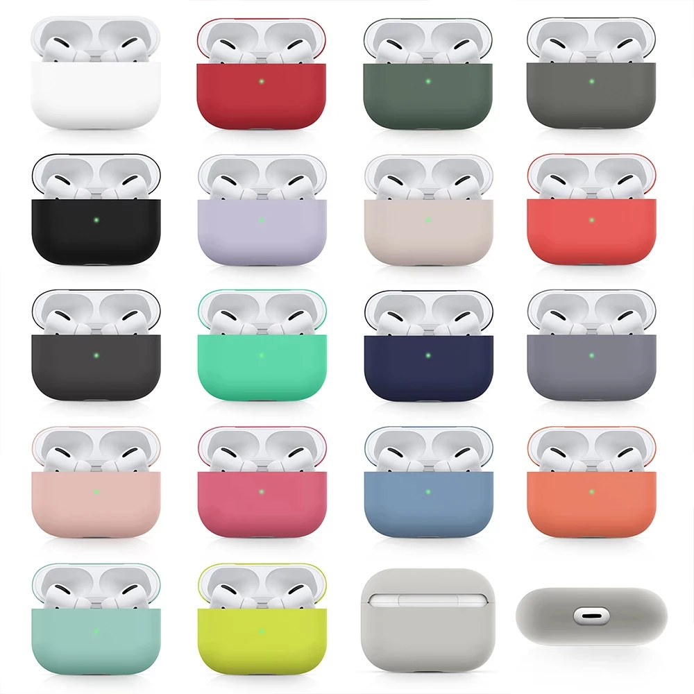 Capa de silicone para Apple AirPods Pro, capa protetora macia para homens e mulheres, 1ª geração