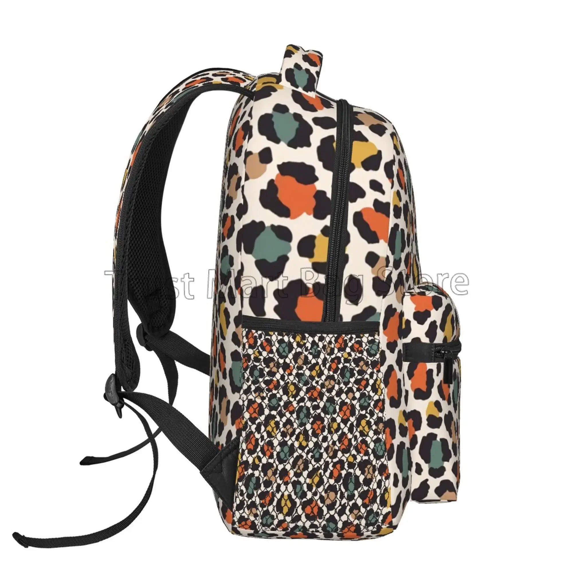 Mochila para laptop com estampa de leopardo, bolsa escolar para meninos e meninas, mochilas para computador, viagem, caminhadas, acampamento, mochila com vários bolsos