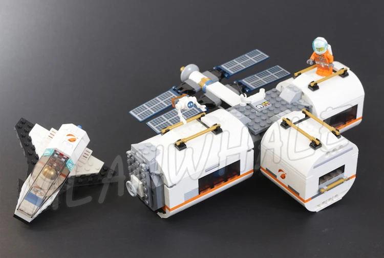 Station spatiale modulaire lunaire de la ville, navette satellite, laboratoire, technologie de vie, 436, construction de nuits, jouets compatibles avec le modèle, 11386 pièces