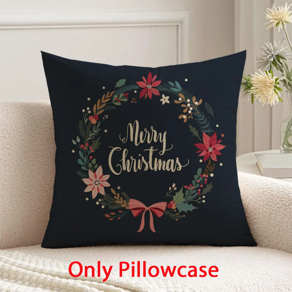 

Christmas Pillow cover winter decorative 45x45 cushions cover for happy new year pillow case for Xmas