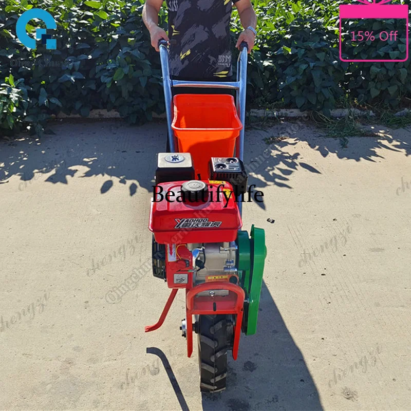 E5556 Fertiliser Seed Drill Corn Planter Machine Peanut Fertilizer Power Tiller Corn Planter Soybean Multi-Function Seeder