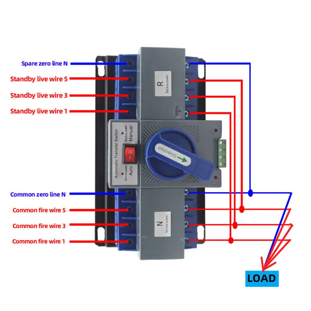 63A 2P 4P Automatic Dual Power Transfer Switch Generator Changeover Circuit Breaker For ATS For Industrial Commercial Building E