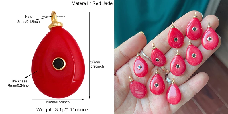 Jade Achat Amethyst Amazonit Wasser Gras Lapis Lazuli Charm Anhänger, 18K echt vergoldet Schmuck für Halskette Handwerk Herstellung S79 – Detail 21