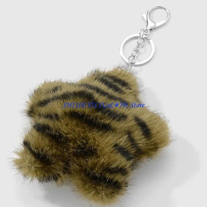 E21F Playful Fuzzy Keychain Bag Hanging Accessory Suitable For All Ages