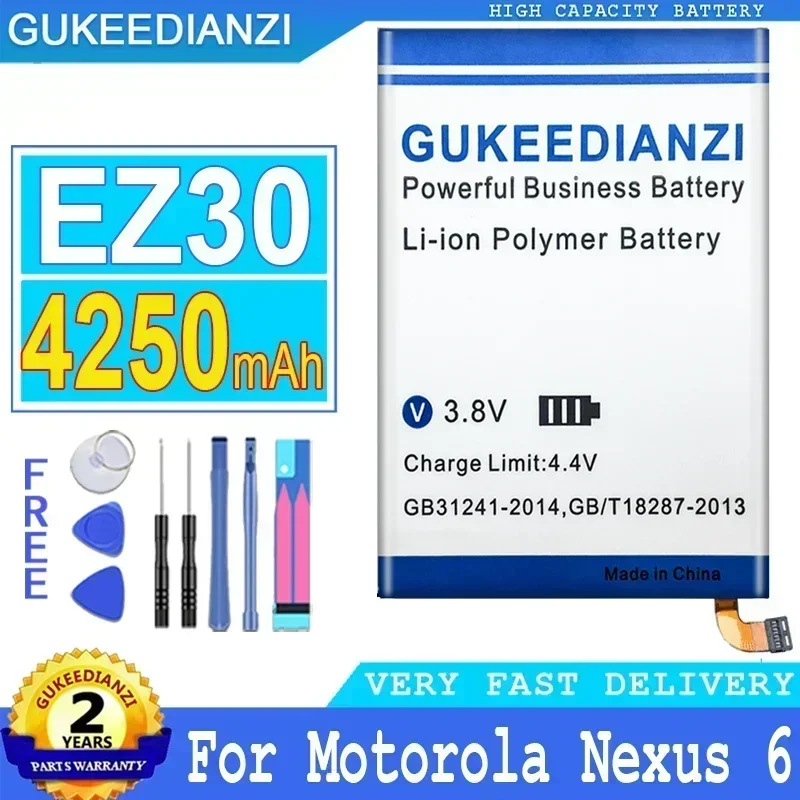 

Rechargeable Mobile Phone Battery EZ30 For Motorola, For Nexus 6, For Google XT1115, XT1110, Xt1103, For Nexus6 Portable Battery