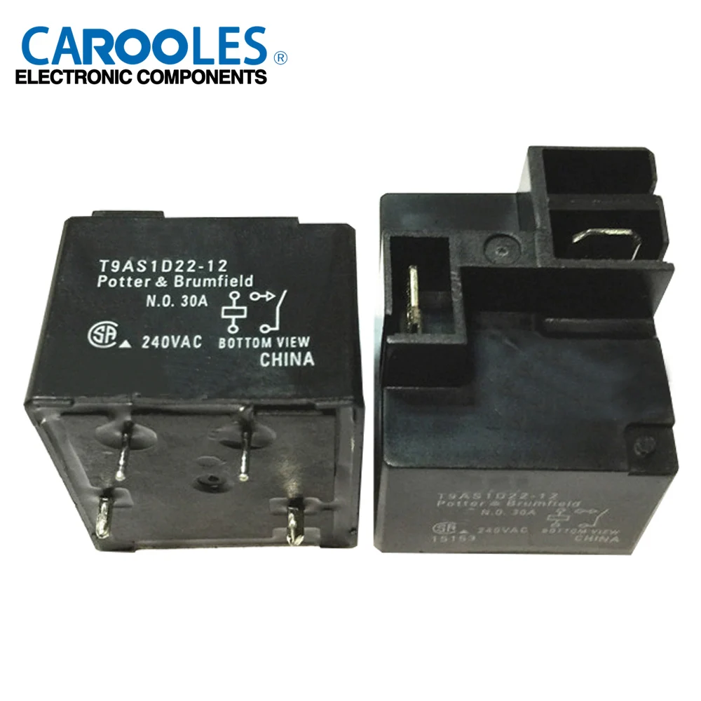 T9AS1D22-12 30A relay 240VAC 30 amps 240 volts, SPST NO