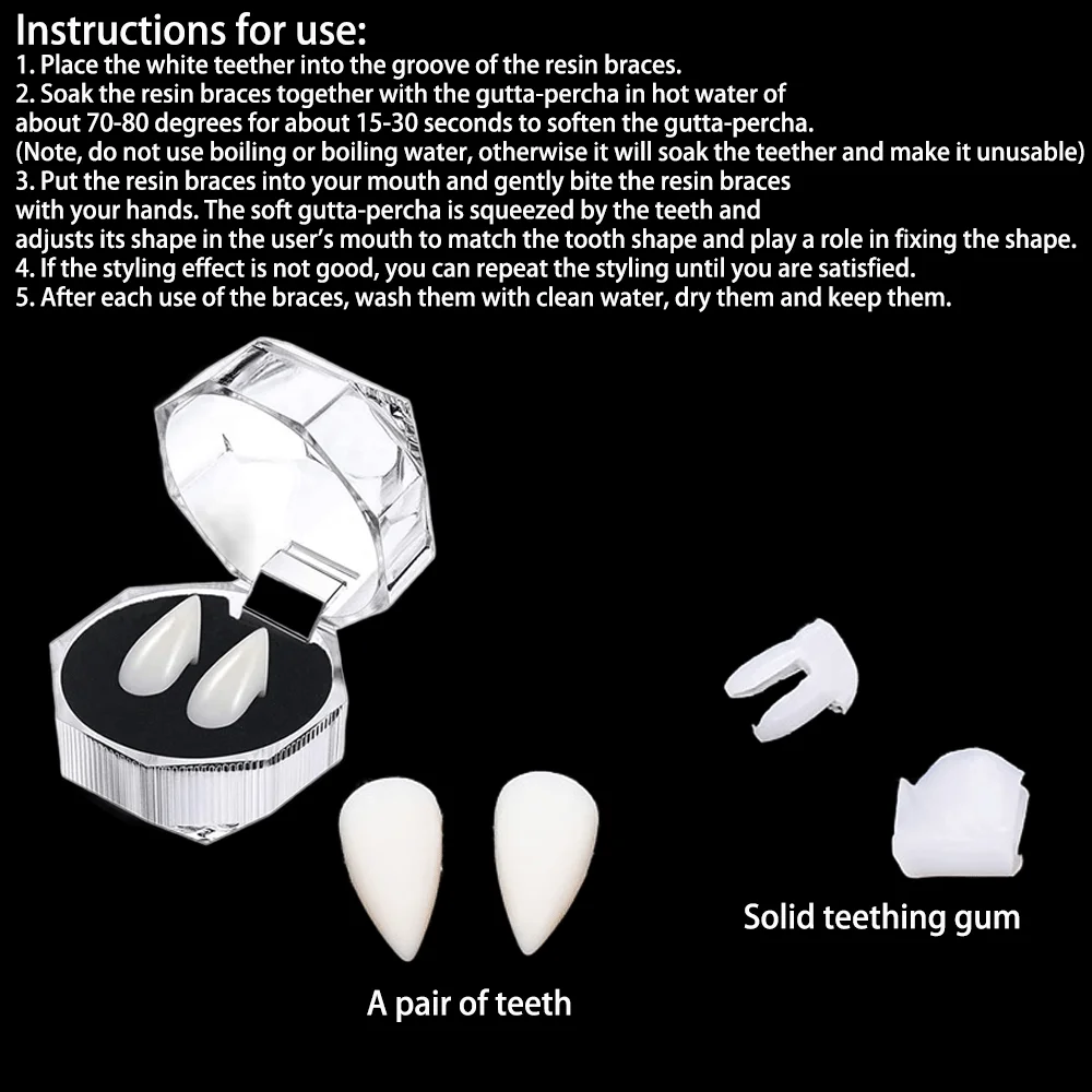 Halloween Cosplay Requisiten Elfenohren Gefälschte Ohren Zähne Reißzähne Vampir Latex Weiche Spitze Geheimnisvolle Feenohren Partyzubehör – Detail 15