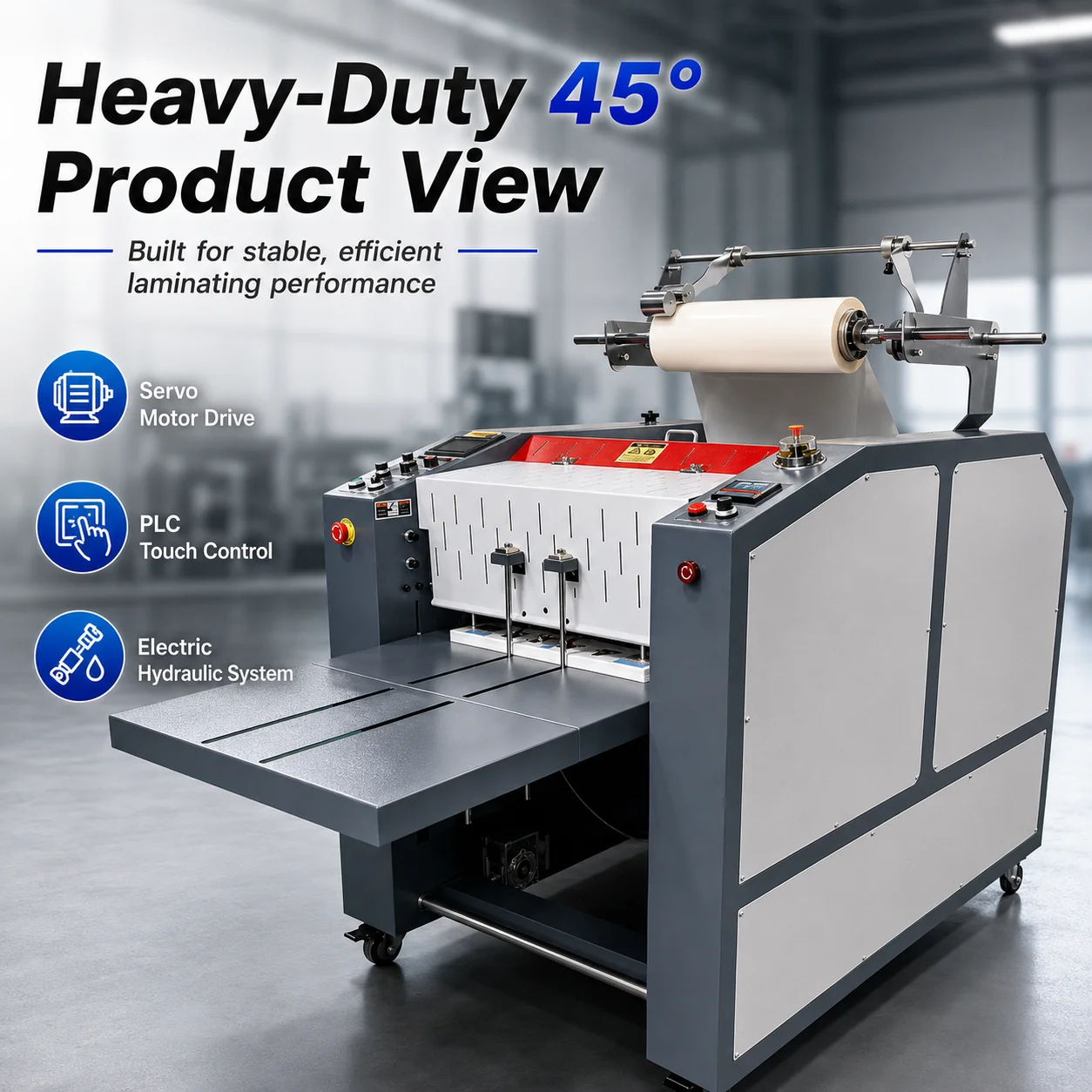 AF-540 Automatic Paper Laminating Machine Hydraulic Pressure PLC Control Thermal Film Laminator For Printing Shop