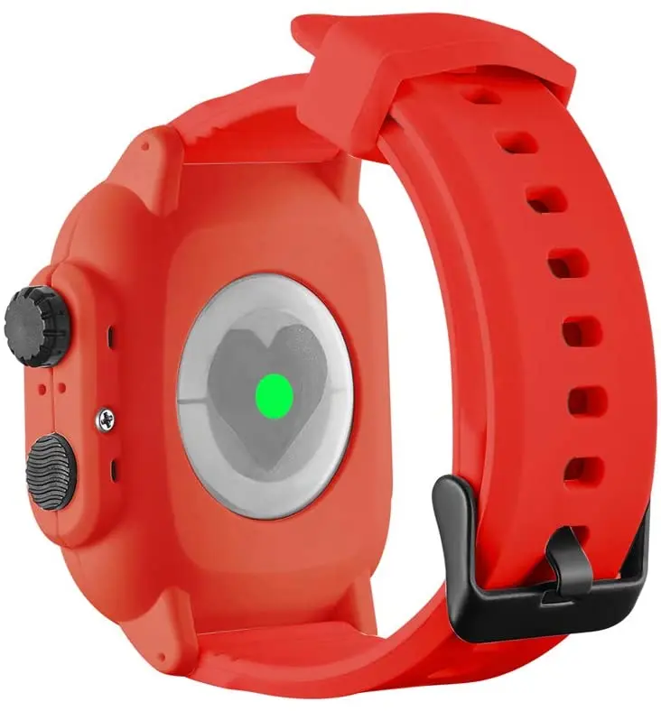 Capa à prova d'água ip68 + pulseira para apple watch 44mm 42mm pulseira esportiva de silicone capa protetora anti-queda para iwatch 6 5 4 3 se