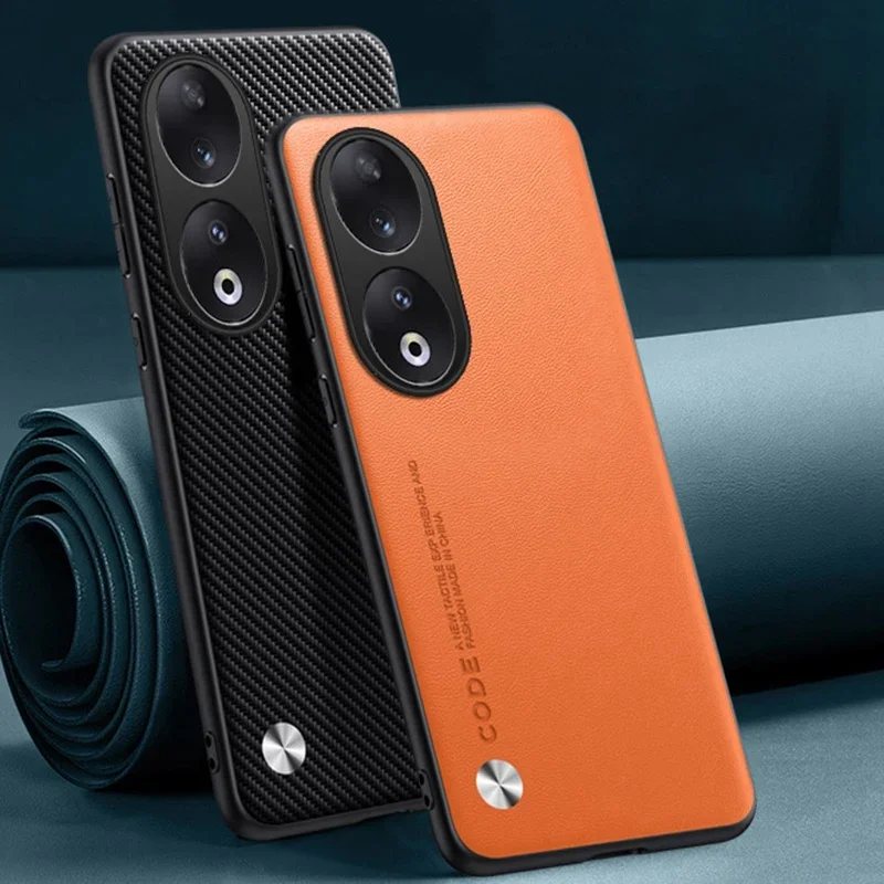 Funda de cuero PU de lujo para Honor 90 70 50, funda trasera de silicona mate, funda de teléfono de protección completa para Honor 50 70 90 Honor 90