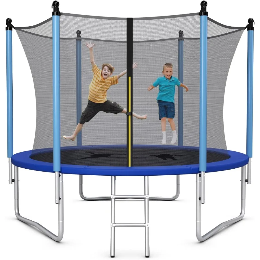 

Big Outdoor Recreational Trampoline for and Adults with Safety Net ASTM Approved 8ft to 16ft Sizes Thick Steel Frame Durable We
