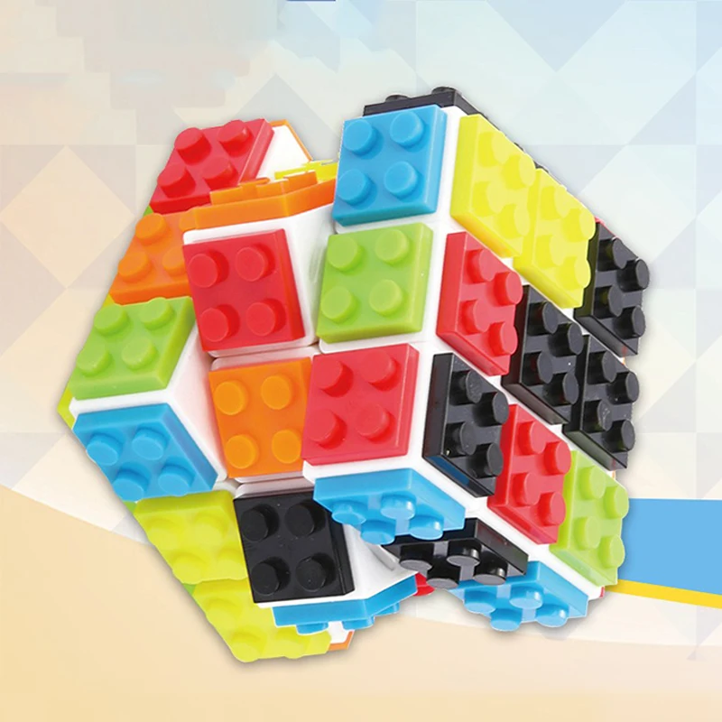 ビルディングブロック 3Dマジックパズルキューブ 3x3x3 DIY フィジェットトイ ブロック ストレス解消感覚玩具 ADHD教育ゲーム 子供 大人向け