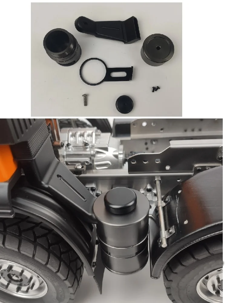 1/14 RC-LKW-Luftfilter, Benzintank, Rahmen, dekorative Zubehörteile für Tamiya 1/14 RC-Traktor-LKW, Kipper, Teile und Zubehör. – Detail 9