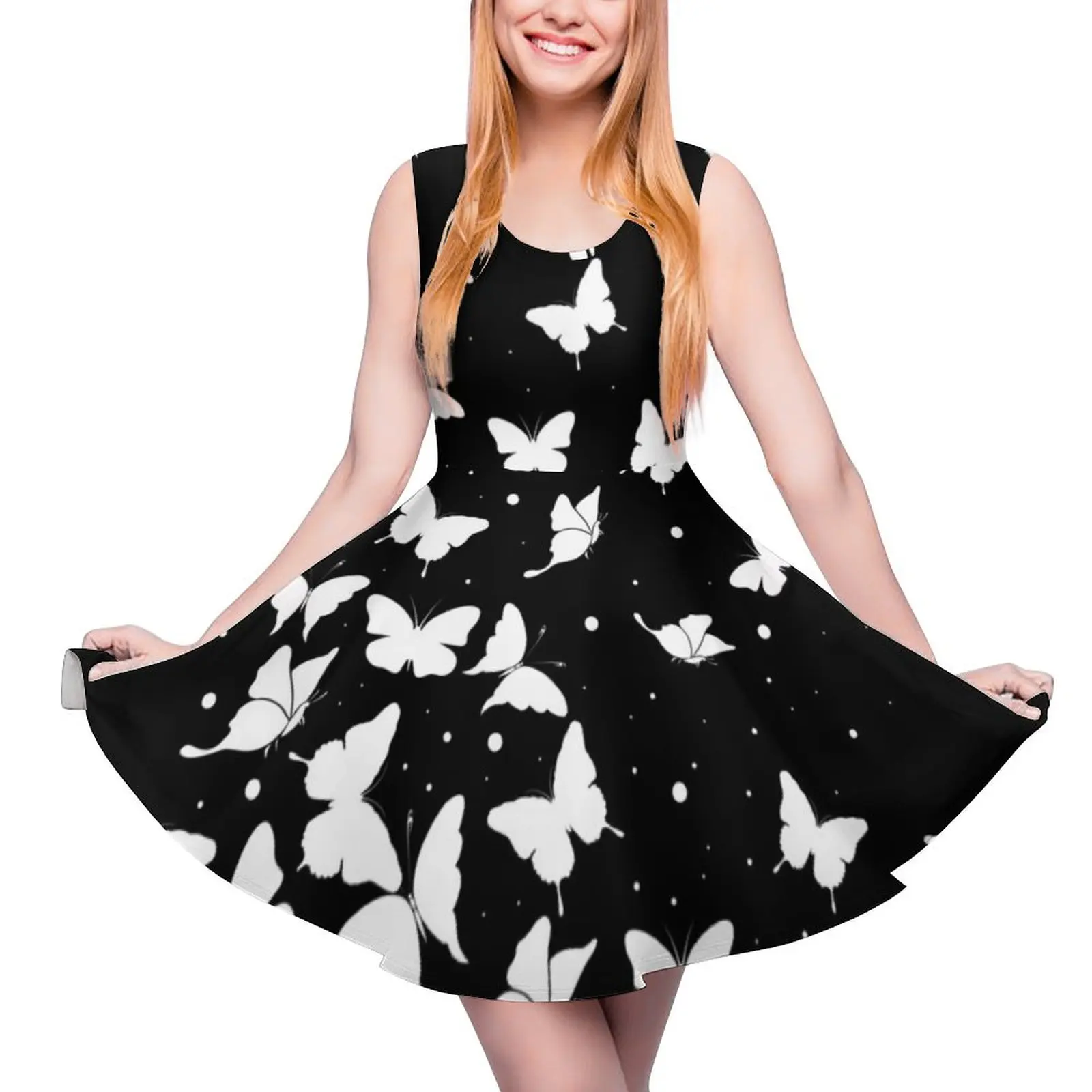 

Butterfly pattern Sleeveless Dress bandage dress summer clothes for women dress for women