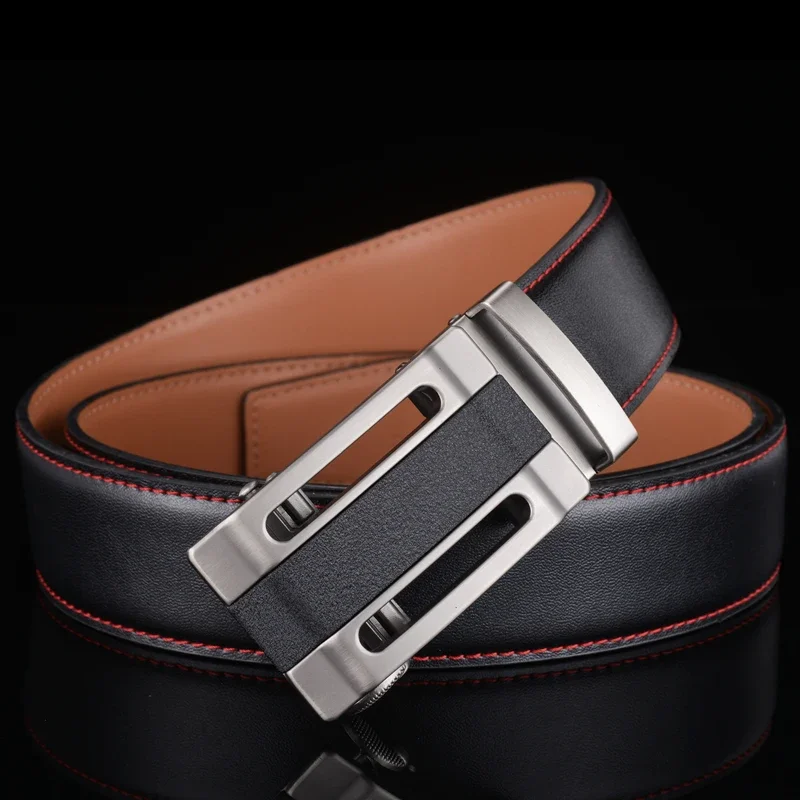Plyesxale Leather Belt Men Automatic Buckle Ratchet Belt For Men Top Quality Mens Belts Luxury Brand Casual Ceinture Homme G10