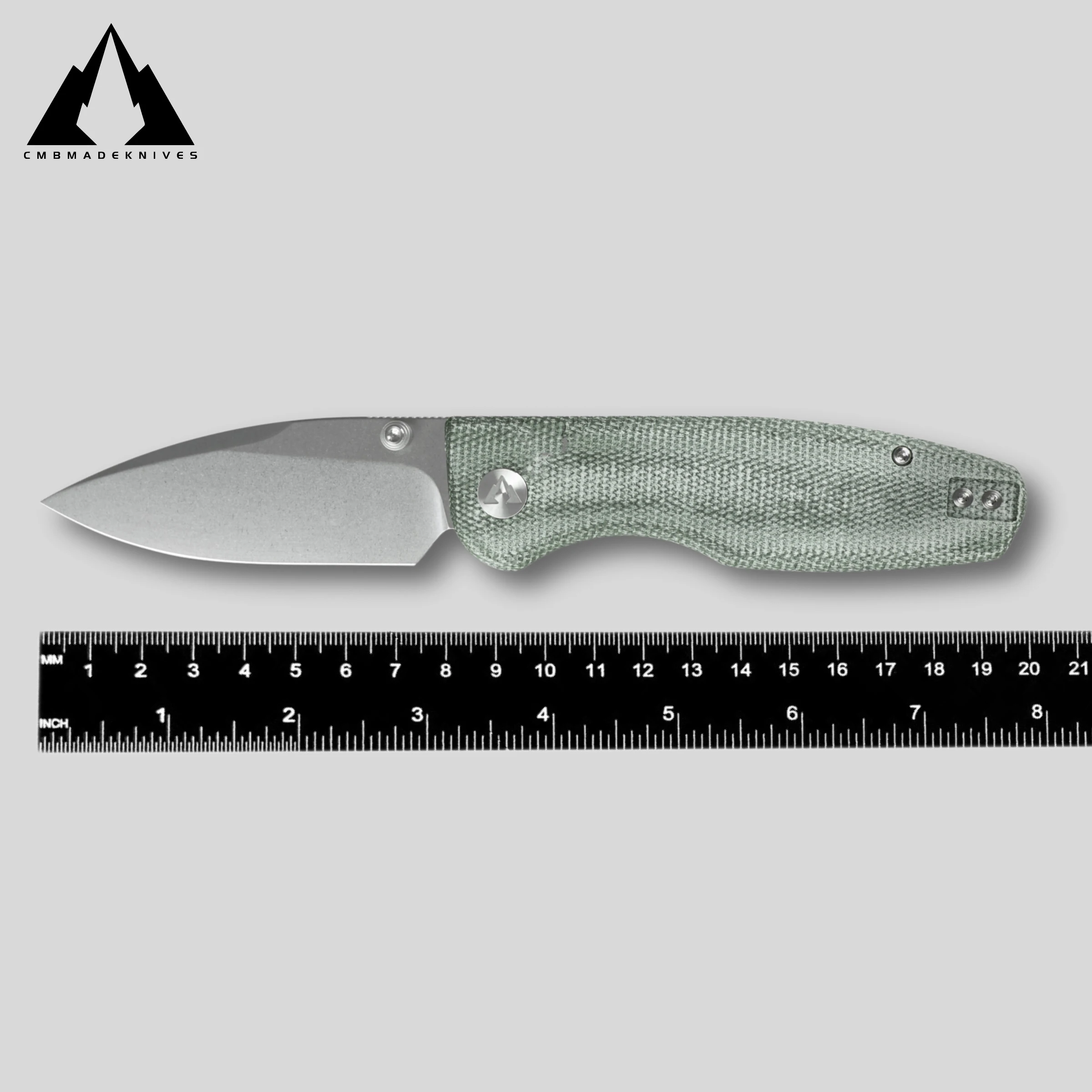 CMBMADEKNIVES Predator V3 Micarta Handle 14C28N Steel Camping Outdoor Pocket Folding Knife EDC CMB-19A