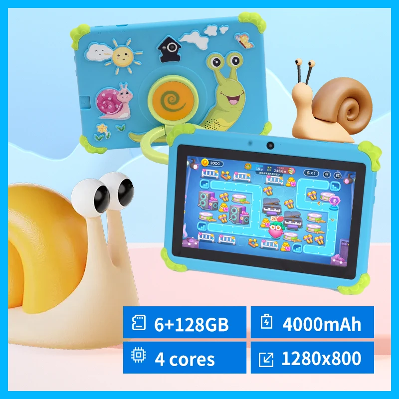 Learning Tablet for Kids, 7 Inch, Android 12, HD Dual Cameras, Toddler Educational Toy, Gift for Children, 5G WiFi