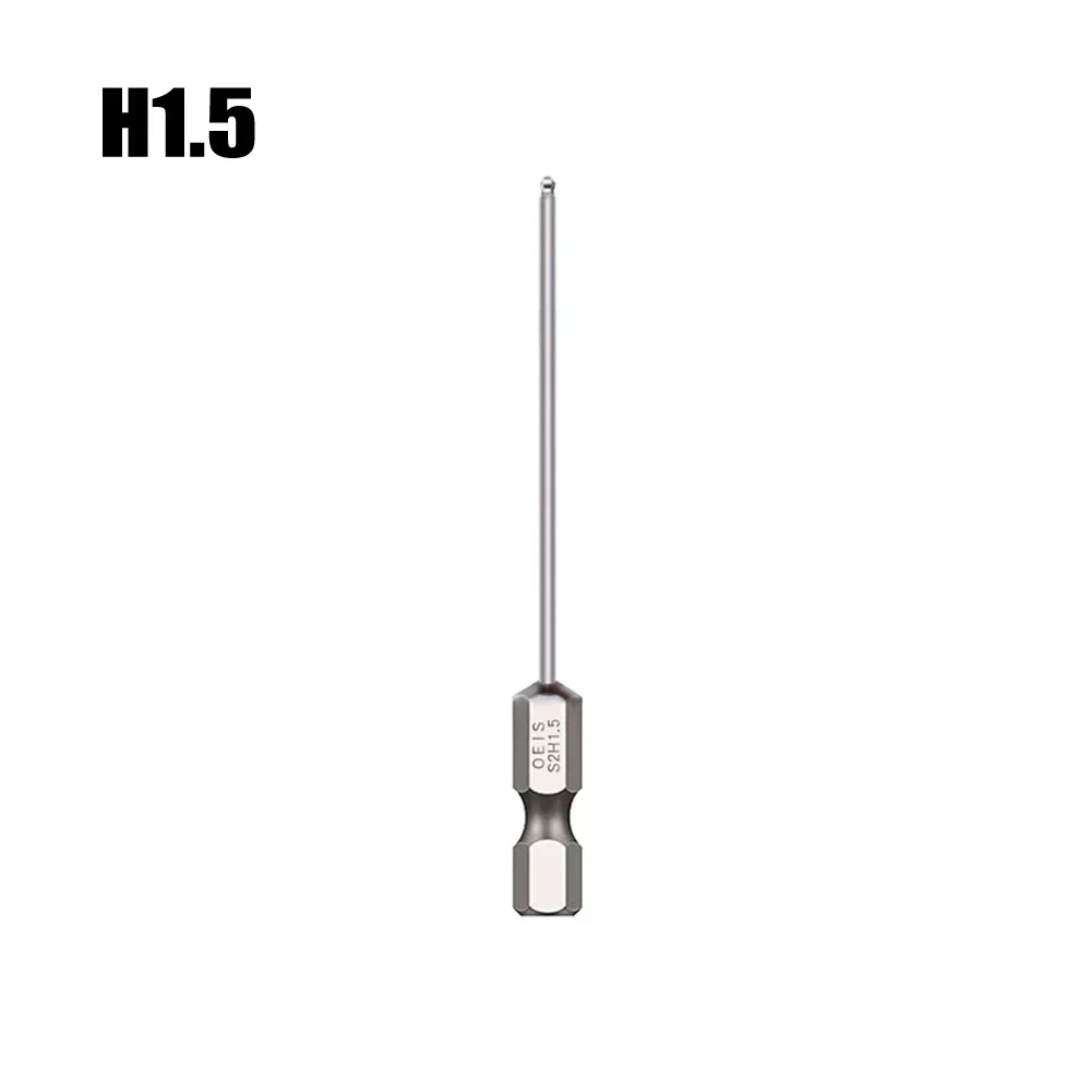 Screwdriver Bit Professional Grade Magnetic Hex Bit Screwdriver 75mm Long Ball End Metric Driver Bit For Fine Workmanship