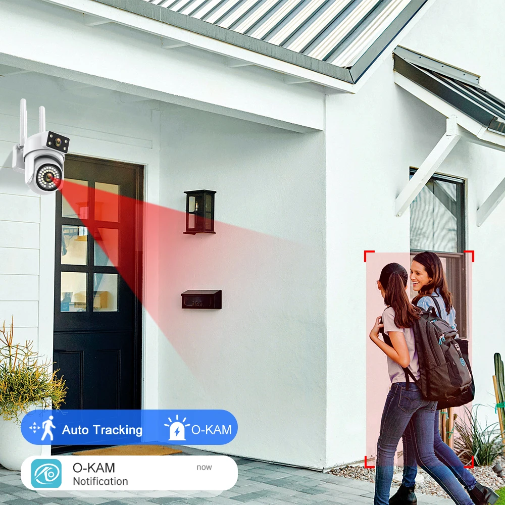 1/4PCS 8MP Wifi Camera IP Outdoor 8X Zoom 5G Wireless Security Monitor AI Smart Tracking Surveillance Cameras 6MP Two-way Audio