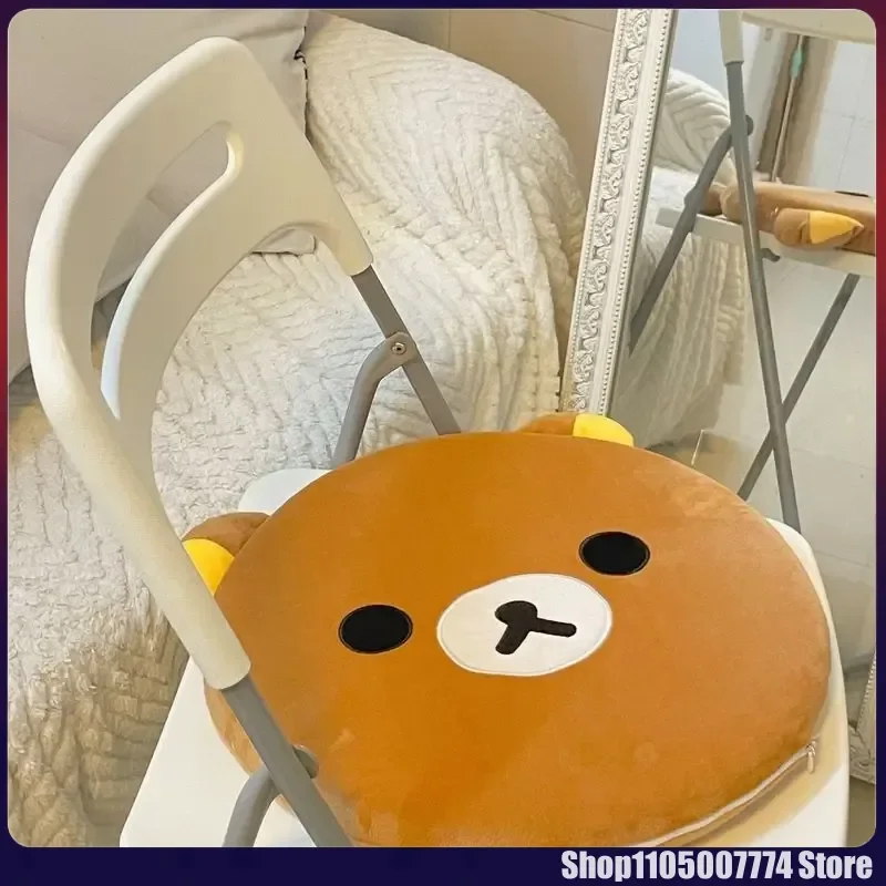 Kawaii Rilakkuma Bär Herbst und Winter Kissen Baumwolle Studentenwohnheim Klassenzimmer Bürostuhl Kissen Plüsch abnehmbar waschbar
