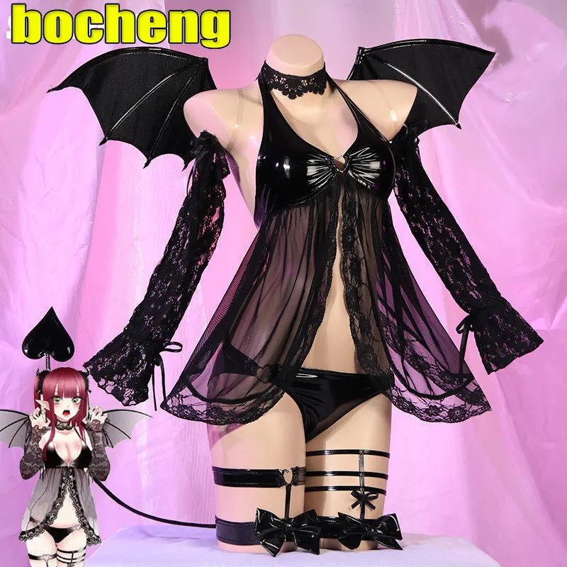 

Anime My Dress Up Darling Cosplay Kitagawa Marin / Rizu Kyun Cosplay Costume Leather Little Devil