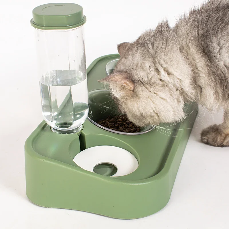 Eco-friendly Food Grade PP 500ML Cat Food Double Bowl