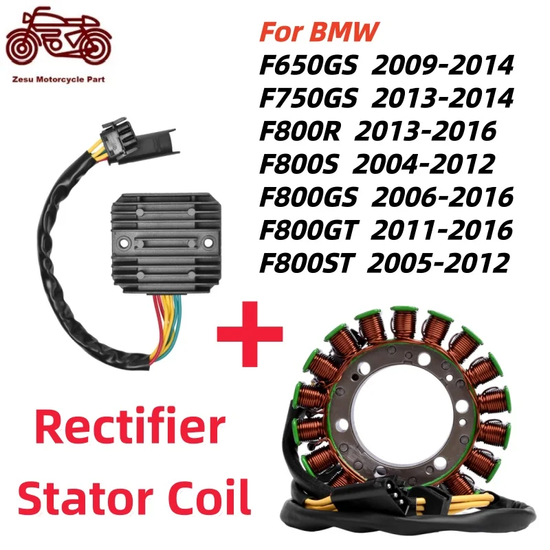 Motorcycle Rectifier and Stator Coil For BMW F 650 750 GS F 800 R S GS GT ST F650GS F750GS F800R F800S F800GS F800GT F800ST