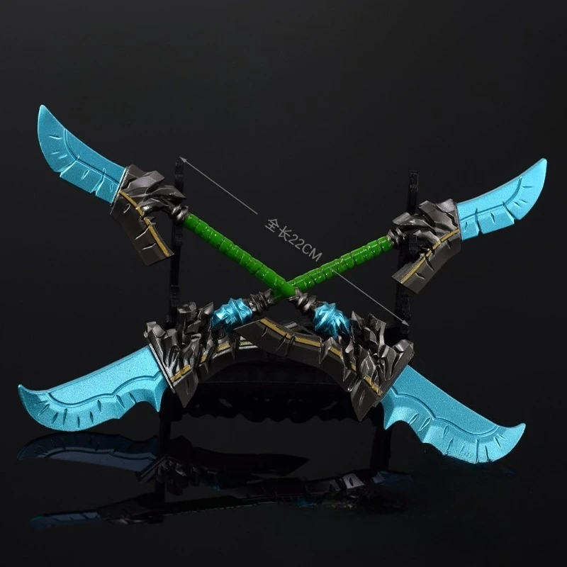 22 cm/8,66 pouces World of Warcrafts jeu armes périphériques modèles épées Halberds métal en alliage de Zinc artisanat jouets ornement Figurines garçon
