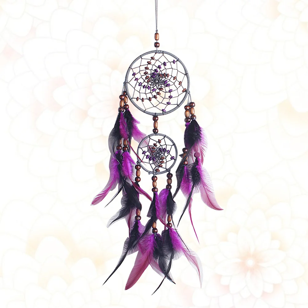 Вешалка для снов с фиолетовым плетением, декор для автомобиля и спальни